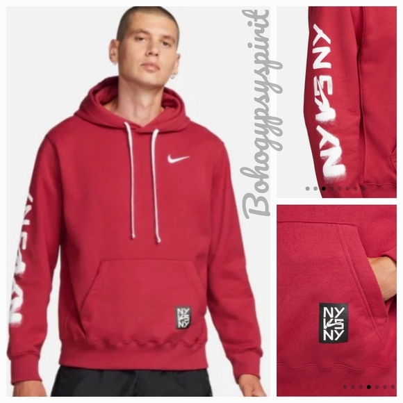 NWOT Nike Red Club Fleece Pullover Hoodie, Medium - Picture 1 of 9